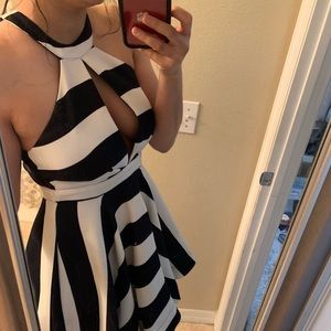 Dress white and navy stripes